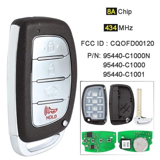 2015-2017 Hyundai Sonata / 4-Button Smart Key / PN: 95440-C1001 / CQOFD00120 (AFTERMARKET)